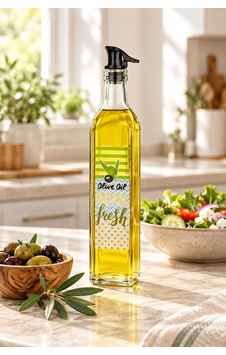 Cam Yağdanlık Ve Zeytinyağlık 1000 Ml & Sızdırmaz Yağ Şişesi Siyah - 937128935 Siyah