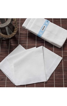 Teksin 36x36 Cm. Bir Düzine 12 Adet Mendil Tm Beyaz Teksin 36x36 Cm. Bir Düzine 12 Adet Mendil Tm Beyaz