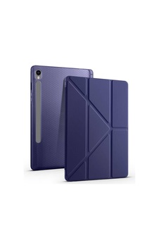 Aksesuarcim S10 Fe Sm-x520 X526 İle Uyumlu Kılıf Silikon Yumuşak Kalem Bölmeli Esnek 4 Farklı Stand Olabilen Tablet Kılıfı Lacivert Sku: Zeusb0fp9jf5xb Arka Kapak