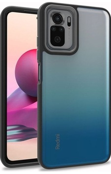 Xiaomi Redmi Note 10 Kılıf Zore Flora Kapak Siyah