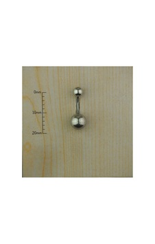 Cerrahi Çelik Göbek Piercing 8 Mm Gümüş