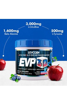 Evogen Evp 3d Preworkout Beta Alanine Arginine Nitrate Creatine Tyrosine Dmae Lions Mane Energy Pump