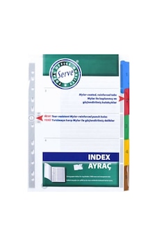 Serve 1-5 Renkli Rakamlı Ayraç 5523 Serve 1-5 Renkli Rakamlı Ayraç 5523