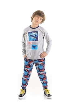 Denokids Mshb&g T-rex Info Erkek Çocuk T-shirt Pantolon Takım Çok Renkli Denokids Mshb&g T-rex Info Erkek Çocuk T-shirt Pantolon Takım Çok Renkli