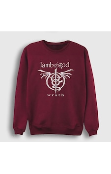 Presmono Unisex Wrath Lamb Of God Sweatshirt Bordo Presmono Unisex Wrath Lamb Of God Sweatshirt Bordo