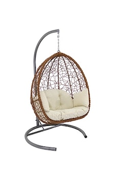 Monalin Home Garden Sofya Rattan Mix El Örgüsü Bahçe & Balkon & Teras Salıncağı Kahverengi