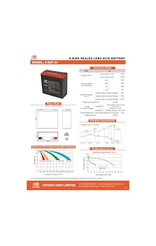 Akü Outdo 6-dzf-24 2hr 12v 23ah Vrla E-bike Akü Outdo 6-dzf-24 2hr 12v 23ah Vrla E-bike