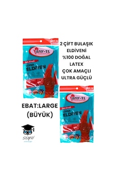 Bay-El %100 Doğal Latex Çok Amaçlı Ultra Güçlü Eldiven 2'li