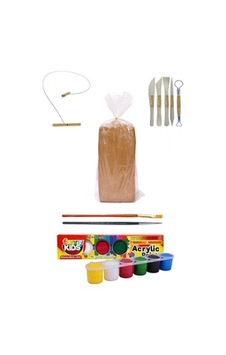 Kırmızı Çömlek Çamuru 10 Kg Kesme Teli 5'li Ebeşuarlı 15 Ml Akrilik 6 Lı Set Kırmızı Çömlek Çamuru 10 Kg Kesme Teli 5'li Ebeşuarlı 15 Ml Akrilik 6 Lı Set
