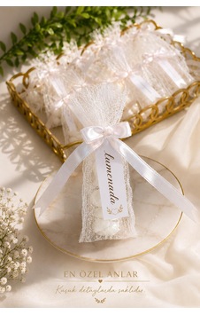 Süslemeli 20 Adet Şekerli Nikah Nişan Söz Düğün Hediyeliği