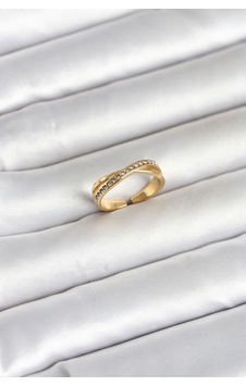 316l Çelik Gold Renk Zirkon Taşlı Kadın Yüzük - Çok Renkli 316l Çelik Gold Renk Zirkon Taşlı Kadın Yüzük - Çok Renkli