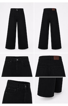 Ymr Moda Siyah Likralı Palazzo Bayan Kot Pantolon Ymr Moda Siyah Likralı Palazzo Bayan Kot Pantolon