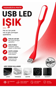 Usb Esnek Led Işık Kırmızı