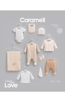 Caramell Mini Travel 10 Parça Hastane Çıkışı Zıbın Seti Bej renkli Caramell Mini Travel 10 Parça Hastane Çıkışı Zıbın Seti Bej renkli