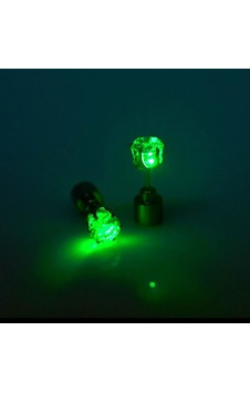 Led Işıklı Kristal Küpe Yeşil Led Işıklı Kristal Küpe Yeşil