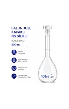 Balon Joje Kapaklı Ns Şilifli Borosilikat 500 Ml Balon Joje Kapaklı Ns Şilifli Borosilikat 500 Ml