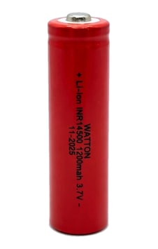 Wt-14500 1200mah 3.7v Li-ion Şarj Edilebilir Pil - Kırmızı Wt-14500 1200mah 3.7v Li-ion Şarj Edilebilir Pil - Kırmızı