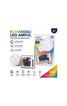 Kumandalı Rgb Led Ampul 8,5w E27 16 Renk Değiştiren Enerji Tasarruflu Led Ampul Diğer Kumandalı Rgb Led Ampul 8,5w E27 16 Renk Değiştiren Enerji Tasarruflu Led Ampul Diğer