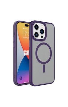 Apple Uyumlu  iPhone 15 Pro Max Kılıf Mat Arka Yüzey Wireless Şarj Özellikli Zore Flet M-safe Kapak