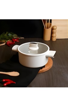 Belarıva 24 Cm Beyaz Sılıkon Saplı Derın Tencere Beyaz Belarıva 24 Cm Beyaz Sılıkon Saplı Derın Tencere Beyaz
