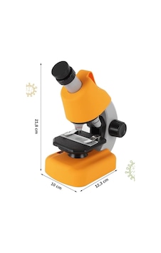 Sarı Stem Mikroskop Seti 100x 400x 1200x Plastik Gövdeli Bilim Kiti Sarı Stem Mikroskop Seti 100x 400x 1200x Plastik Gövdeli Bilim Kiti