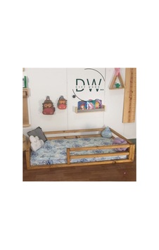 Unisex Montessori Bebek Ve Çocuk Karyolası Doğal Ahşap Yatak Bej Unisex Montessori Bebek Ve Çocuk Karyolası Doğal Ahşap Yatak Bej