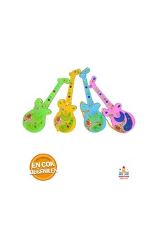 Türkçe Renkli Poşet Gitar - Pilli Ve Işıklı Oyuncak Gitar