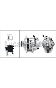 Lucas Lea0211 Alternatör Komple Mıtsubıshı L300 2.5l 4d56 8v P15 92-03 12v 65a Çift Kasnak - Vakumlu Md313939-mn137867-md366050 -