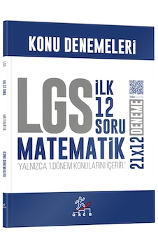 İbrahim Akca 8. Sınıf Lgs Matematik 1. Dönem İlk 12 Soru Konu Denemeleri Kr Akademi Yayınları İbrahim Akca 8. Sınıf Lgs Matematik 1. Dönem İlk 12 Soru Konu Denemeleri Kr Akademi Yayınları