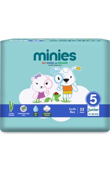Minies Bebek Bezi Junior 5 Beden 11-18 Kg 32 Adet 6'lı Paket Minies Bebek Bezi Junior 5 Beden 11-18 Kg 32 Adet 6'lı Paket