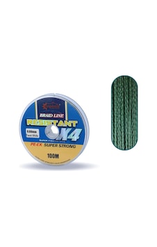 Captain Resistant PE 4 Kat İp Misina 100 M Yeşil 0.70 MM Captain Resistant PE 4 Kat İp Misina 100 M Yeşil 0.70 MM