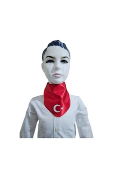 Kostüm Sarayı Ay Yıldızlı Fular Kırmızı