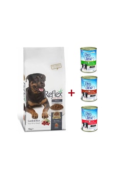 Reflex Kuzu Etli Yetişkin Köpek Maması 15 KG + Proline Dana Etli Ciğerli + Dana Etli + Kuzu Etli Yetişkin Konserve 3 x 415 G Reflex Kuzu Etli Yetişkin Köpek Maması 15 KG + Proline Dana Etli Ciğerli + Dana Etli + Kuzu Etli Yetişkin Konserve 3 x 415 G