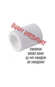 Manşon - 25 Mm Firatpen Beyaz Ek Manşonu Pprc Manşon - 25 Mm Firatpen Beyaz Ek Manşonu Pprc