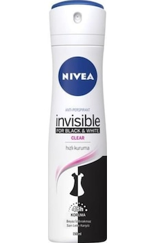 Nivea Invisible Black&White Clear Kadın Sprey Deodorant 150 ML Nivea Invisible Black&White Clear Kadın Sprey Deodorant 150 ML