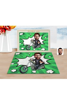 Bk Gift Kişiye Özel Erkek Motorcu Karikatürlü 1000 Parça Profesyonel Puzzle-4 Bk Gift Kişiye Özel Erkek Motorcu Karikatürlü 1000 Parça Profesyonel Puzzle-4