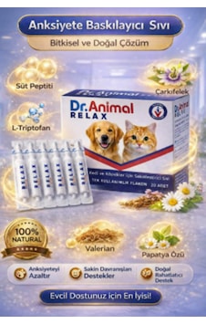 Dr. Animal Relax Kedi Köpek Stres Giderici Korku Ve Anksiyete Karşıtı 20 Pipet Dr. Animal Relax Kedi Köpek Stres Giderici Korku Ve Anksiyete Karşıtı 20 Pipet