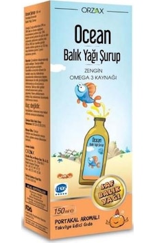 Ocean Omega 3 Portakal Aromalı Balık Yağı 150 ML Ocean Omega 3 Portakal Aromalı Balık Yağı 150 ML
