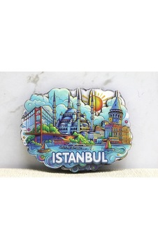 Ahşap İstanbul Temalı Magnet Alk4361 Çok Renkli