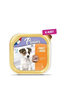 Plaisir Tavuklu Etli Pate Konserve Yavru Köpek Maması 6 x 150 G Plaisir Tavuklu Etli Pate Konserve Yavru Köpek Maması 6 x 150 G