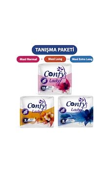 Confy Lady Maxi Hijyenik Ped Tanışma Paketi 27'li Confy Lady Maxi Hijyenik Ped Tanışma Paketi 27'li
