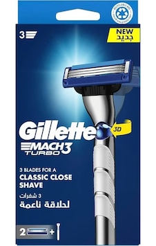 Gillette Mach 3 Turbo 3d Tıraş Makinesi+ 2 Yedek Bıçak 7702018514311