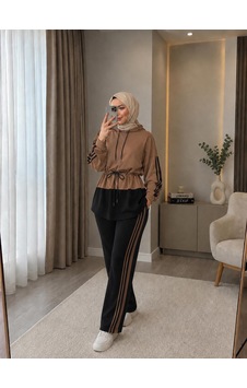 Ceylin Modaaa Kadın 2li Takım Acı Kahverengi