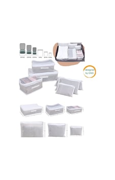 Babylondy 6'lı Valiz Düzenleyici Set- Çizgili Gri Babylondy 6'lı Valiz Düzenleyici Set- Çizgili Gri