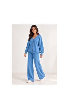 Velora Grup Triko 2'li Takım Oversize Mavi - 938221605 Mavi Velora Grup Triko 2'li Takım Oversize Mavi - 938221605 Mavi