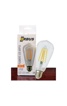 Orbus Orb-Stc6W 6W Saeı Işık E27 St64 600Lm 15.000 Saat Fılament Orbus Orb-Stc6W 6W Saeı Işık E27 St64 600Lm 15.000 Saat Fılament