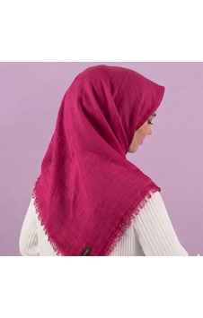 Özense Çift Flamlı Pamuklu Terletmeyen 4 Mevsim Kullanılabilir 100x100 Cm Vişne Çürüğü Renkli Eşarp