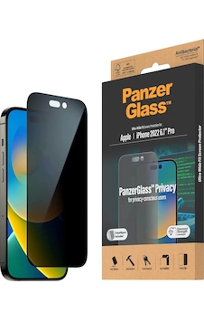 PanzerGlass™ Clear Glass Ekran Koruyucu Apple Uyumlu iPhone 14 Pro Hayalet (Gizlilik) için