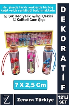 Yüksek Kaliteli Dekoratif Hediyelik Sevgili Çift Sevgililer Günü Tanışma Yıldönümü 12li Dilek Şişesi Yüksek Kaliteli Dekoratif Hediyelik Sevgili Çift Sevgililer Günü Tanışma Yıldönümü 12li Dilek Şişesi