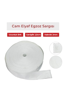 Egsoz Sargısı Cam Elyaf Şerit 2,5cm 5-metre Egsoz Sargısı Cam Elyaf Şerit 2,5cm 5-metre